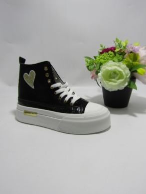 Trampki damskie na koturnie (36-41) 9131 BLACK