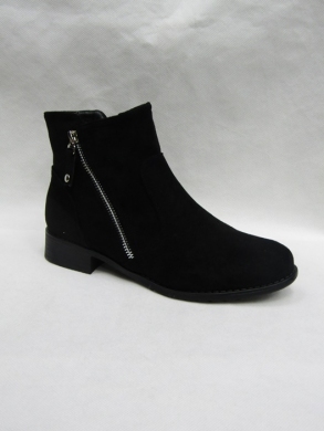 Botki damskie ocieplane na płaskim (36-41) H2091A BLACK