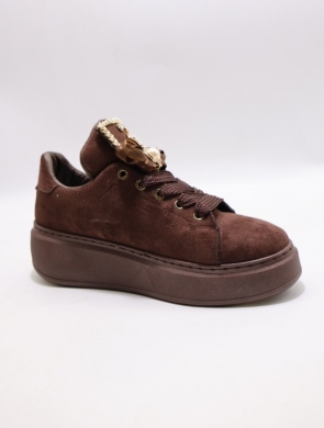 Buty sportowe damskie na płaskim (36-41) GA8813-1 COFFE