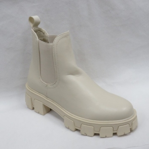 Botki damskie na płaskim (36-41) HBL-2 BEIGE/PU