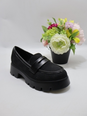 Mokasyny damskie na płaskim (36-41) YDF-40 BLACK
