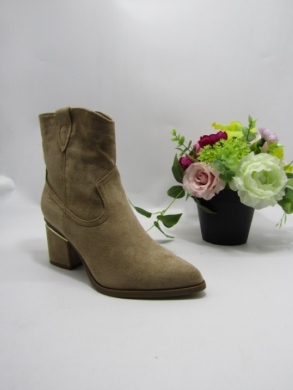 Botki damskie ocieplane na obcasie (36-41) BM75 KHAKI