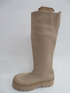 Kozaki damskie jesienne na płaskim (36-41) N58 KHAKI