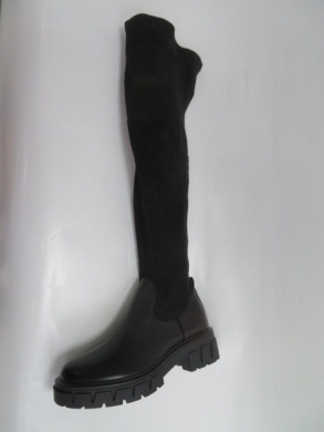 Kozaki damskie jesienne na płaskim (36-41) HBL-21 BLACK