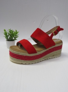 Sandały damskie na koturnie (36-41) BL305 RED