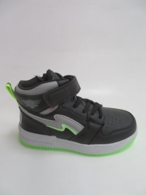 Botki chłopięce jesienne (32-37) P808A BLACK/GREEN