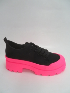 Trampki damskie na koturnie (36-41) PC127 FUSHIA