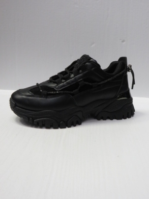 Buty sportowe damskie na płaskim (36-41) WW052 BLACK