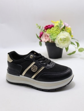 Buty sportowe damskie na płaskim (36-41) LO167 BLACK
