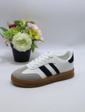 Buty sportowe damskie na płaskim (36-41) D50-3 WH/BL