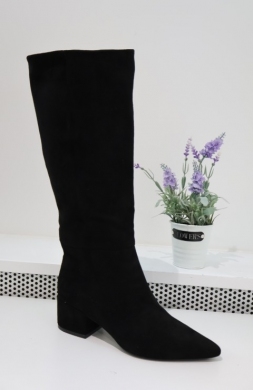 Kozaki damskie na obcasie (36-41) 2593A-1 BLACK