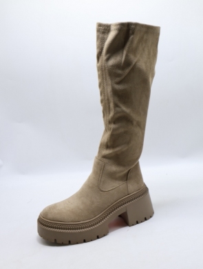 Kozaki damskie na obcasie (36-41) 9671A-1 KHAKI
