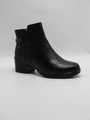 Botki damskie ocieplane na obcasie (37-42) 7117-1 BLACK