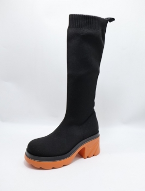 Kozaki damskie na obcasie (36-41) LQ33 ORANGE