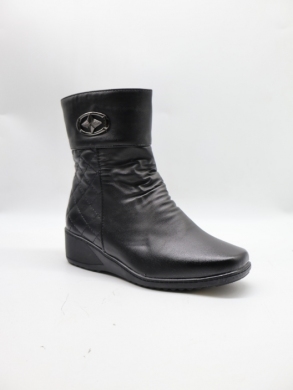 Botki damskie ocieplane na koturnie (37-42) B608 BLACK