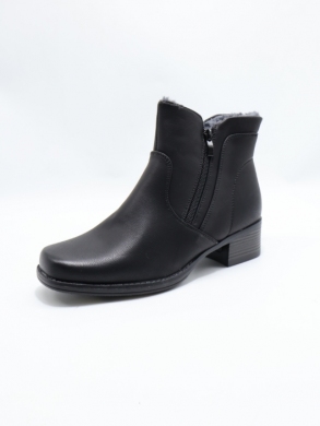 Botki damskie ocieplane na obcasie (36-41) 2038-1 BLACK