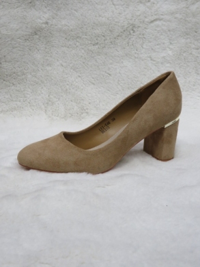 Czółenki damskie na obcasie (36-41) LE-546 BEIGE