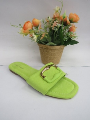 Klapki damskie na płaskim (36-41) 1730 LTGREEN