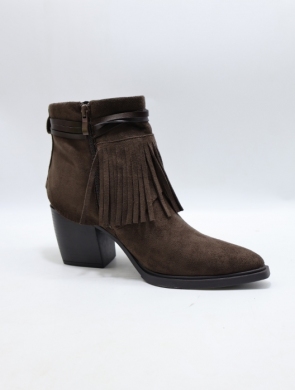 Botki damskie na obcasie (36-41) 68344 BROWN