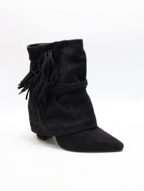 Botki damskie na obcasie (36-41) 2517A BLACK