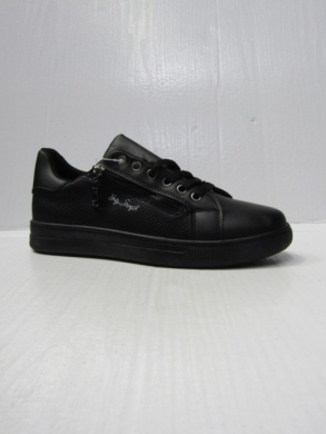 Trampki damskie na płaskim (36-41) 2291-1 BLACK