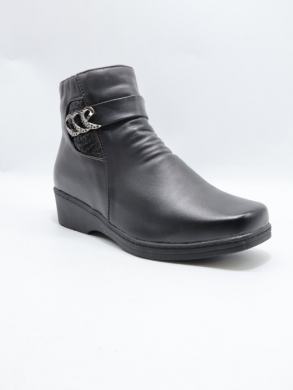 Botki damskie ocieplane na koturnie (36-41) AT3013 BLACK