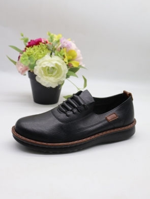 Półbuty damskie na płaskim (36-42) 25109-21 BLACK