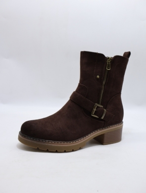 Botki damskie na obcasie (36-41) 7279 BROWN