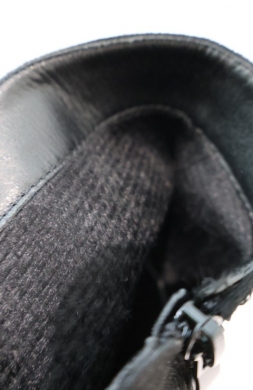 Kozaki damskie ocieplane na płaskim (36-41) 6502-1 BLACK
