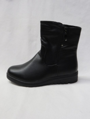 Botki damskie ocieplane na płaskim (37-42) CK2216 BLACK