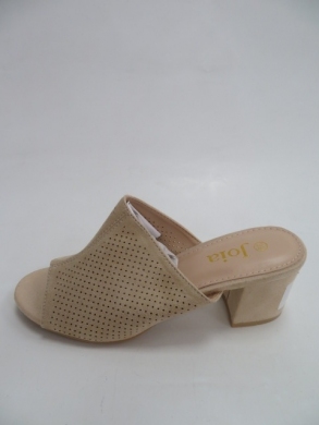 Klapki damskie na obcasie (36-41) F-40 BEIGE