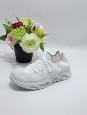 Buty sportowe damskie na płaskim (36-41) REB055 WHITE
