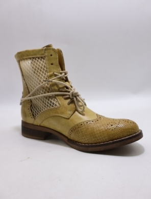 Botki damskie na płaskim (36-41) F6022 YELLOW