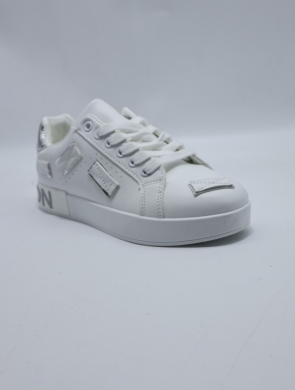 Buty sportowe damskie na płaskim (36-41) FZL-6 WH/SILVER