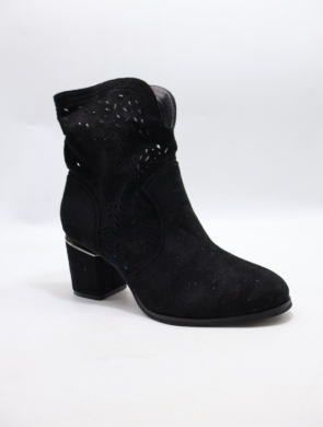 Botki damskie na obcasie (36-41) 7251-21 BLACK