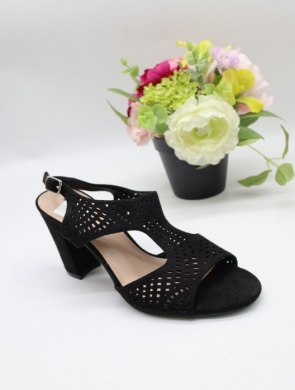 Sandały damskie na obcasie (36-41) H-100 BLACK