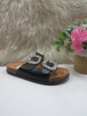 Klapki damskie na płaskim (36-41) 8051 BLACK
