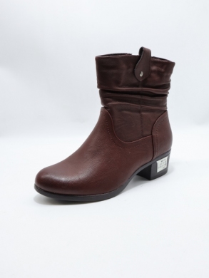 Botki damskie ocieplane na obcasie (36-41) 8681-4 RED