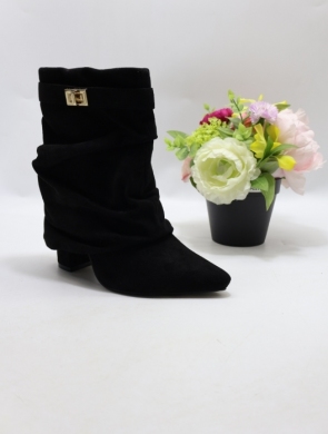 Botki damskie na obcasie (36-41) 766A BLACK