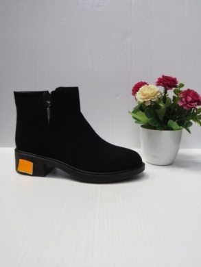 Botki damskie ocieplane na obcasie (37-41) 6628ZM-1 BLACK