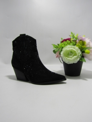 Botki damskie na obcasie (36-41) 9676A BLACK