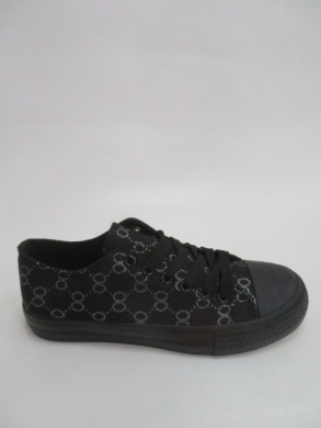 Trampki damskie na płaskim (36-41) 5232 BLACK
