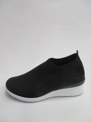 Buty sportowe damskie na koturnie (36-41) 8141 BLACK