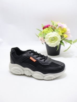 Buty sportowe damskie na płaskim (36-41) 2615-1 BLACK