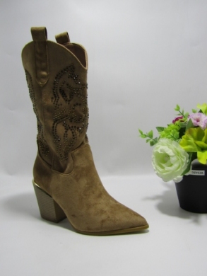 Kozaki damskie na obcasie (36-41) 9621A CAMEL