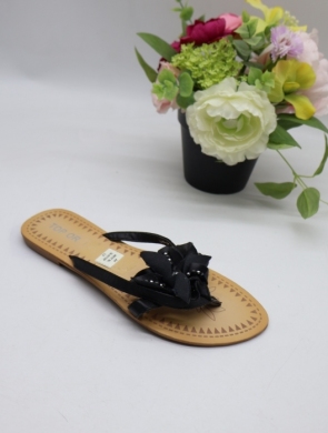 Klapki damskie na płaskim (36-41) WF57 BLACK