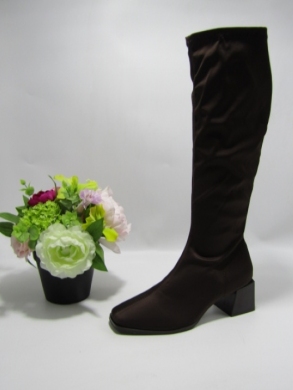Kozaki damskie na obcasie (36-41) 9661A BROWN