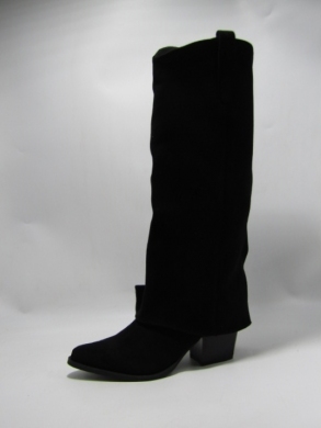 Kozaki damskie ocieplane na obcasie (36-41) WZ-82 BLACK