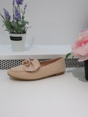 Mokasyny damskie na płaskim (36-41) B1639-167 BEIGE