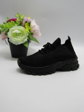 Buty sportowe damskie na płaskim (36-41) CWB11 BLACK